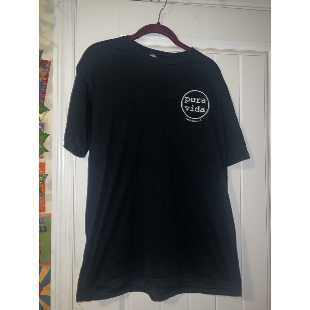 Pura Vida black short sleeved graphic t-shirt solid unisex large